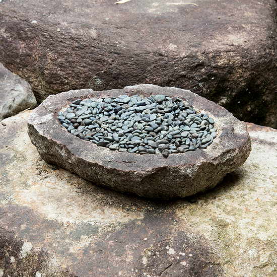 Gardening pot in Japanese style. It fits well on classic and traditional Japanese garden.