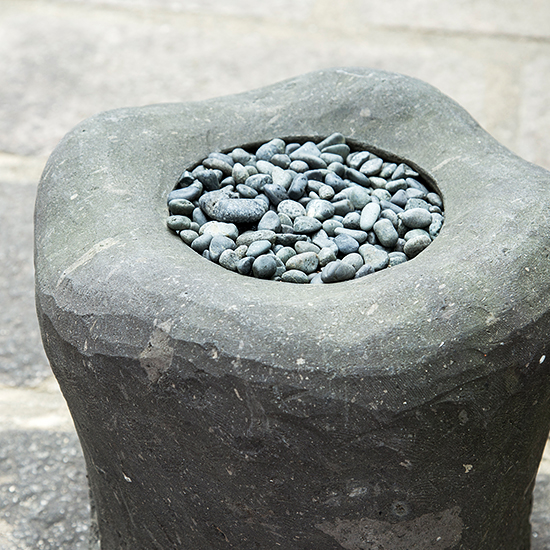 Yame stone Tsukubai (water basin for Japanese garden)